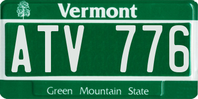 VT license plate ATV776