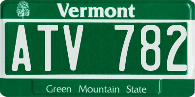 VT license plate ATV782