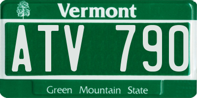 VT license plate ATV790