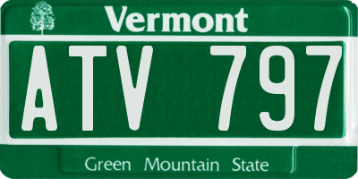 VT license plate ATV797