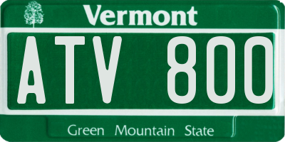 VT license plate ATV800