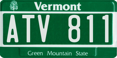 VT license plate ATV811