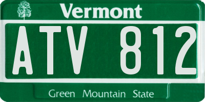 VT license plate ATV812