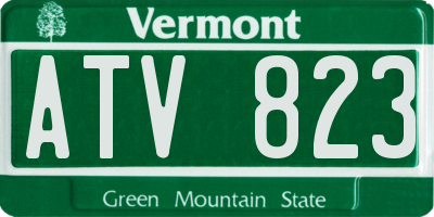 VT license plate ATV823
