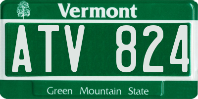 VT license plate ATV824