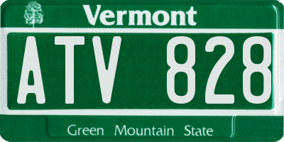 VT license plate ATV828