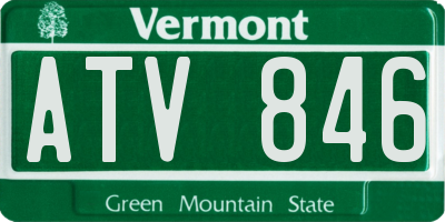 VT license plate ATV846