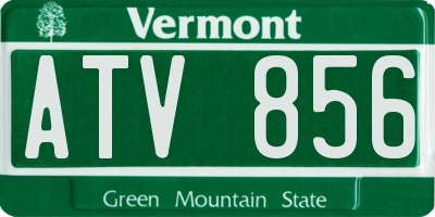 VT license plate ATV856