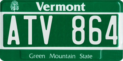 VT license plate ATV864
