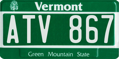 VT license plate ATV867