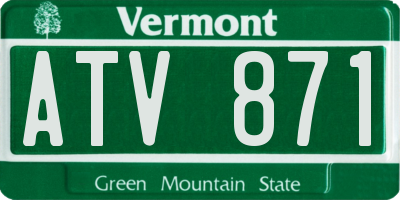 VT license plate ATV871