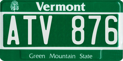 VT license plate ATV876
