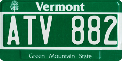 VT license plate ATV882