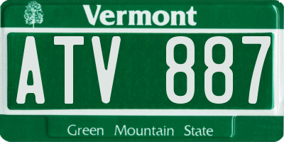 VT license plate ATV887