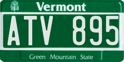 VT license plate ATV895