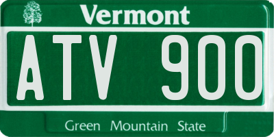 VT license plate ATV900