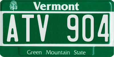 VT license plate ATV904