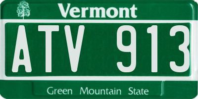 VT license plate ATV913