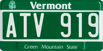 VT license plate ATV919