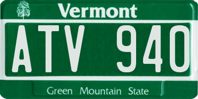 VT license plate ATV940