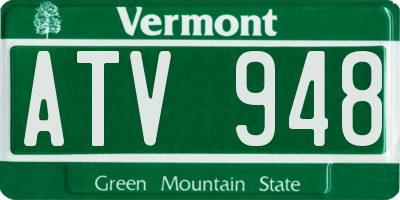 VT license plate ATV948
