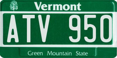 VT license plate ATV950