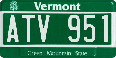 VT license plate ATV951