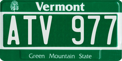 VT license plate ATV977