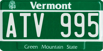 VT license plate ATV995