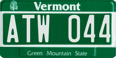 VT license plate ATW044
