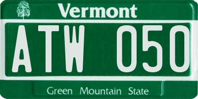 VT license plate ATW050