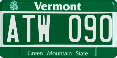 VT license plate ATW090
