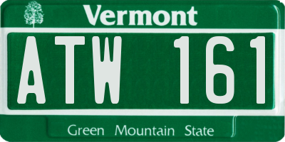 VT license plate ATW161