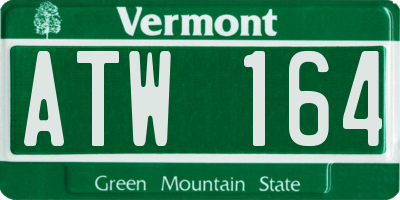 VT license plate ATW164
