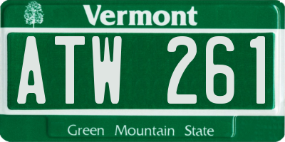 VT license plate ATW261