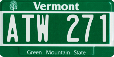 VT license plate ATW271