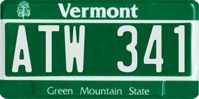 VT license plate ATW341