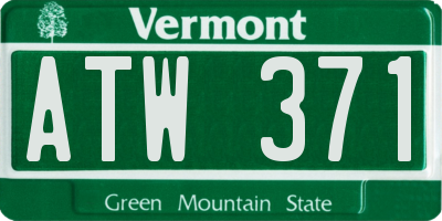 VT license plate ATW371