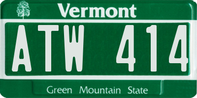 VT license plate ATW414