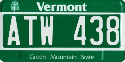 VT license plate ATW438