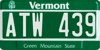 VT license plate ATW439