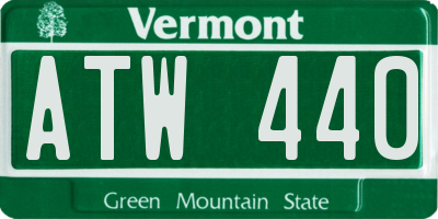 VT license plate ATW440