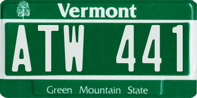 VT license plate ATW441