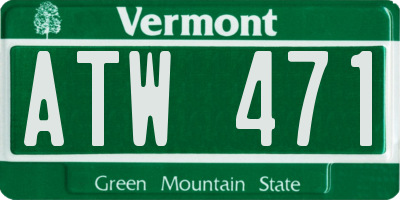 VT license plate ATW471