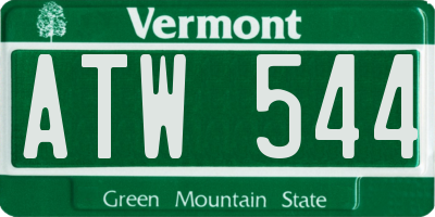 VT license plate ATW544