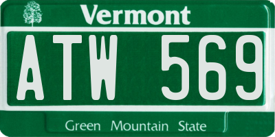 VT license plate ATW569
