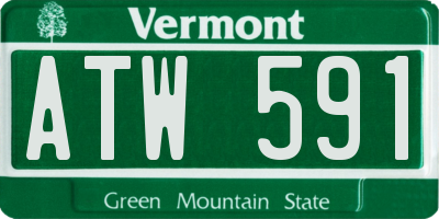 VT license plate ATW591