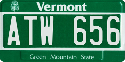VT license plate ATW656
