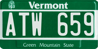 VT license plate ATW659