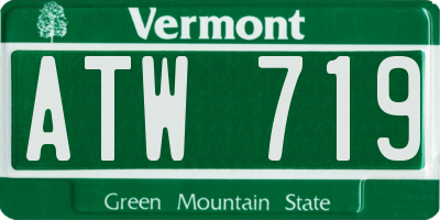 VT license plate ATW719
